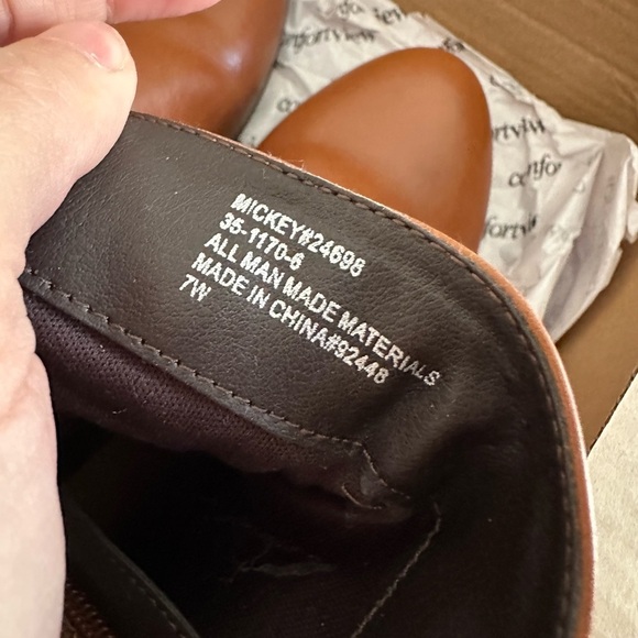 NWT Comfortview Womens 7W Mickey Bootie Short Ankle Boot Winter Shoes Cognac - Picture 4 of 10